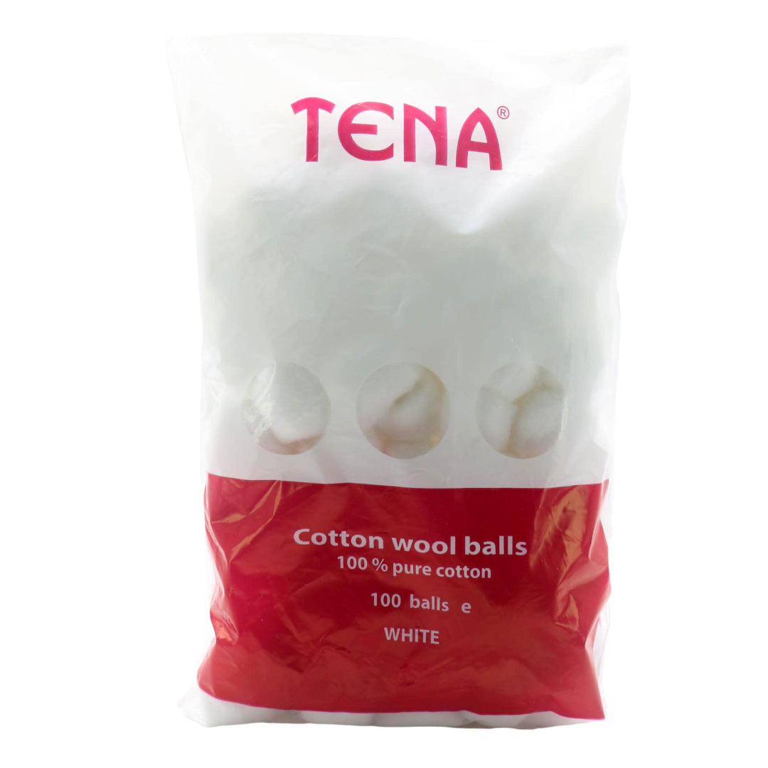TENA WHITE COTTON BALLS 100'S